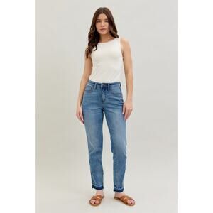Classic High-Rise Straight Leg Jeans - Light Blue